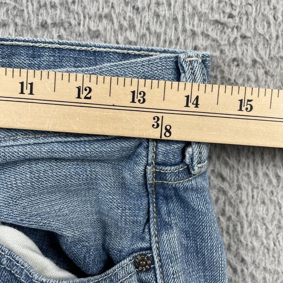 Levis 501 Jeans Mens 29x32 Light Wash Straight Leg Button Fly Denim - Picture 6 of 10